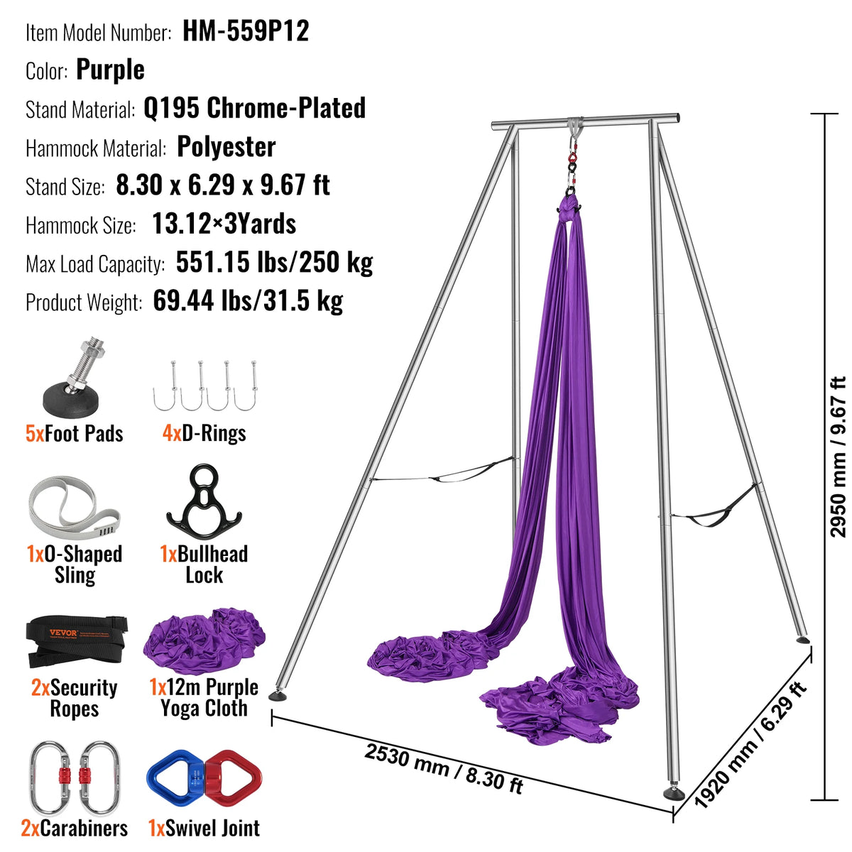 Aerial Yoga Frame and Hammock 8