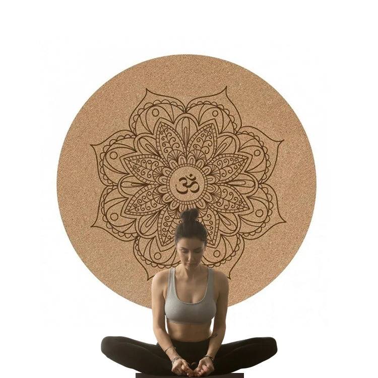Natural Cork Yoga Mat - Round 