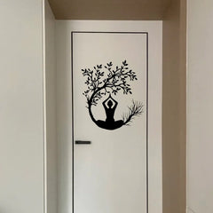 Woman Yoga Tree of Life Wall Sticker Decal Vinyl