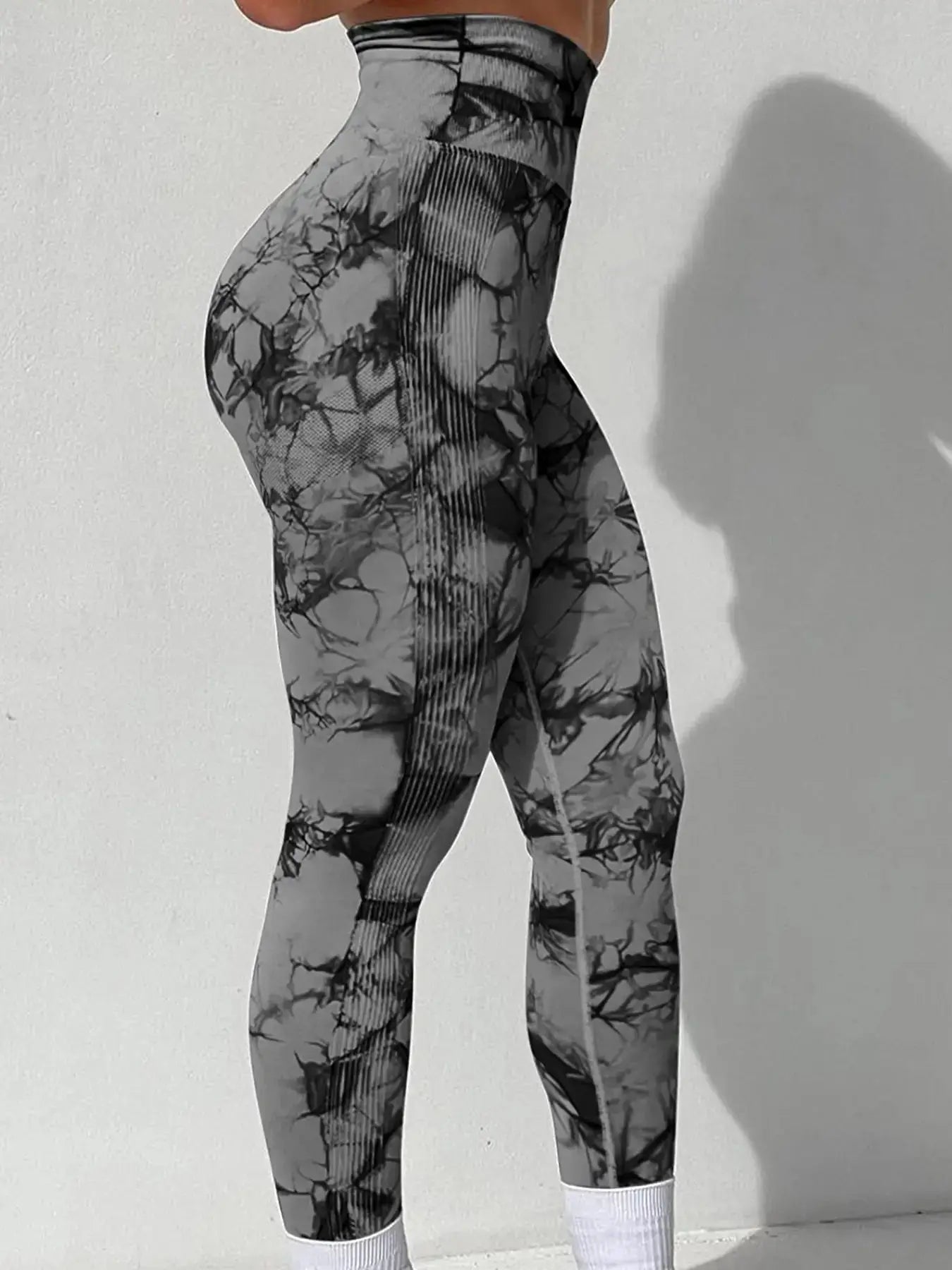 Tie-Dye High-Waist Yoga Pants