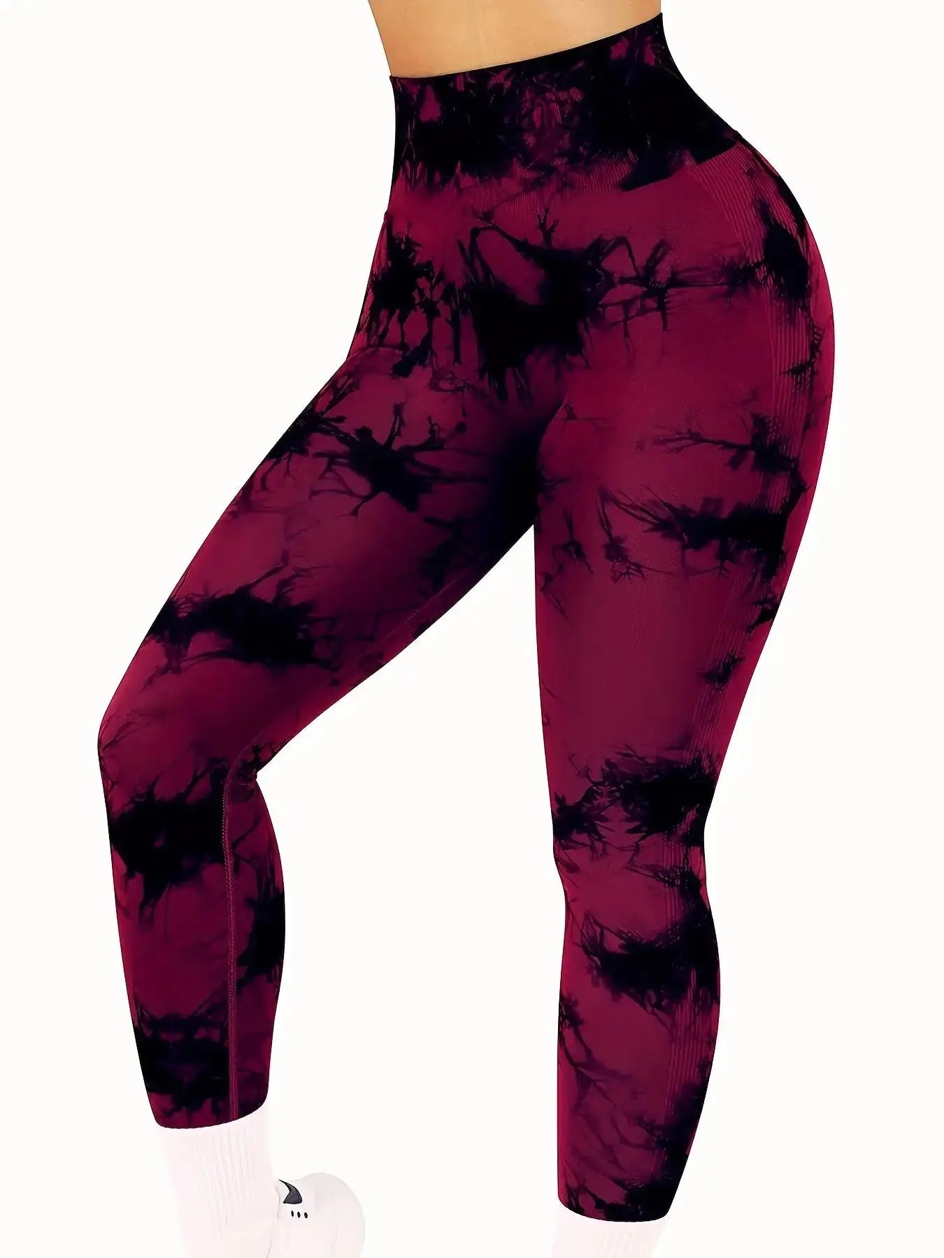 Tie-Dye High-Waist Yoga Pants