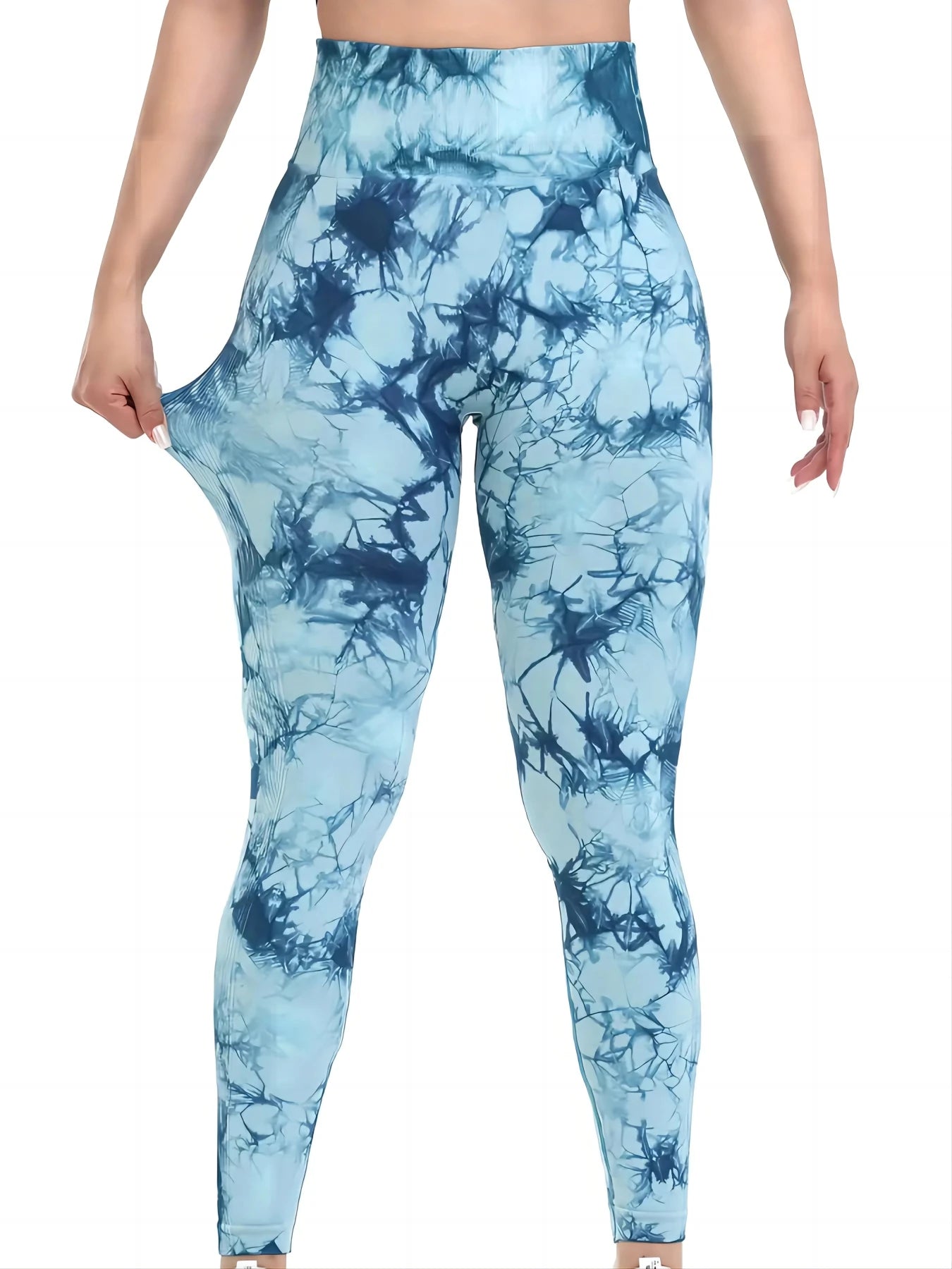 Tie-Dye High-Waist Yoga Pants